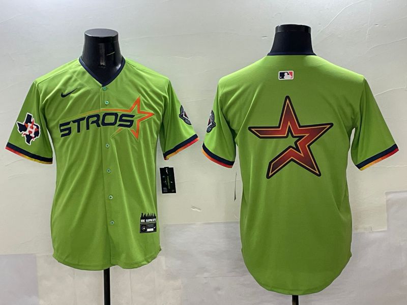 Men Houston Astros Blank Green three generations Joint Name 2025 Nike MLB Jersey style 12->houston astros->MLB Jersey